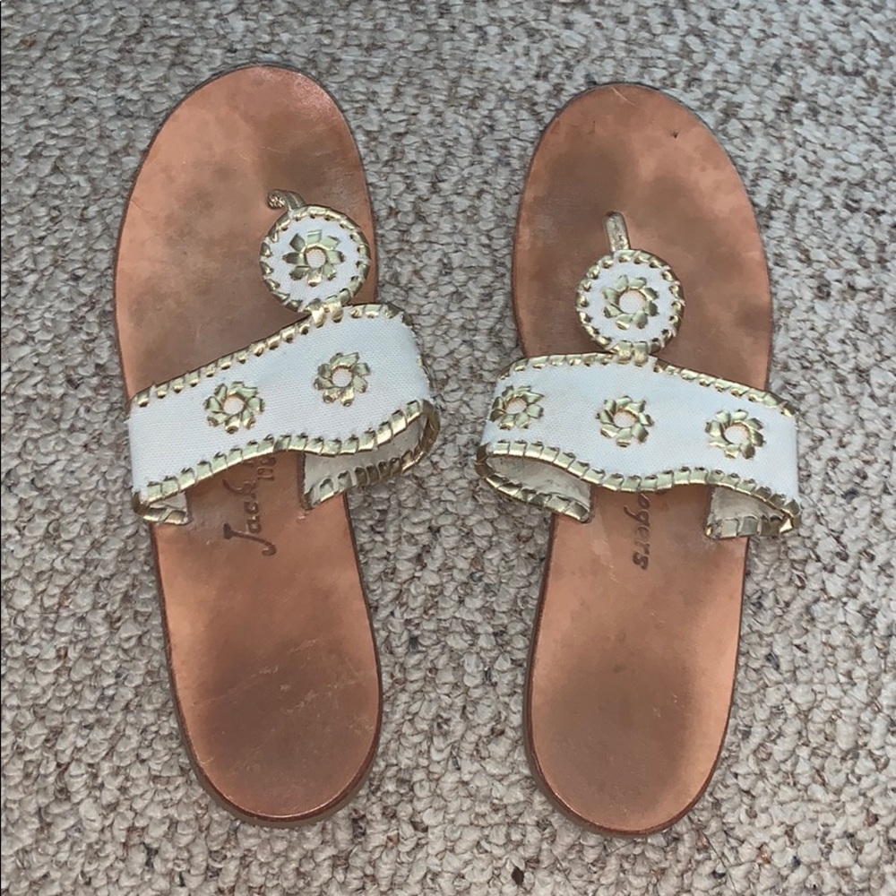 Gold and beige Jack Rogers